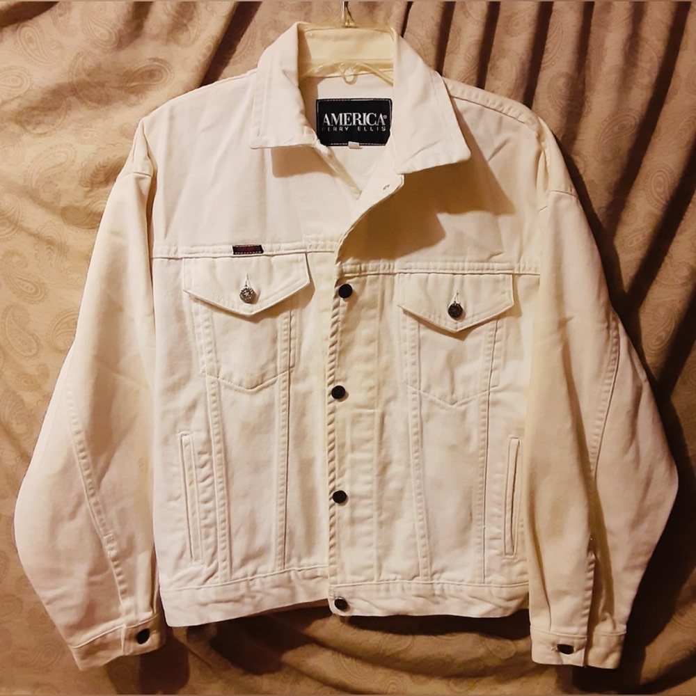 Vintage Perry Ellis America Denim Jacket Size (M) Medium